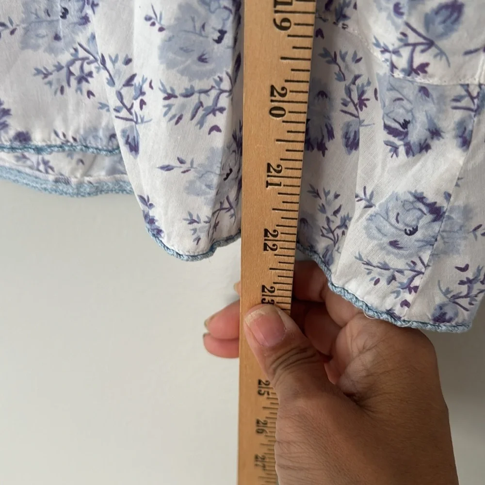 April Cornell Women's Button Down Top Cottage core Prairie Summer Cotton Size L - Picture 5 of 7